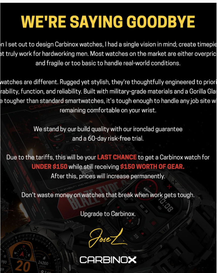 Accessories static ad