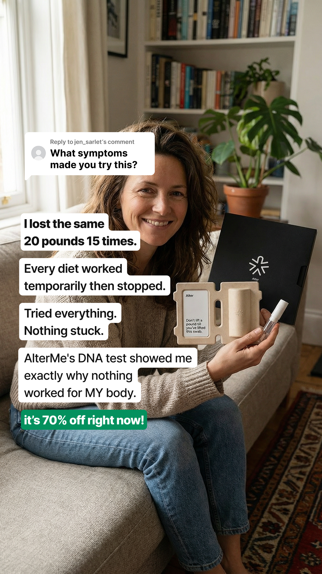 AlterMe DM style static ad